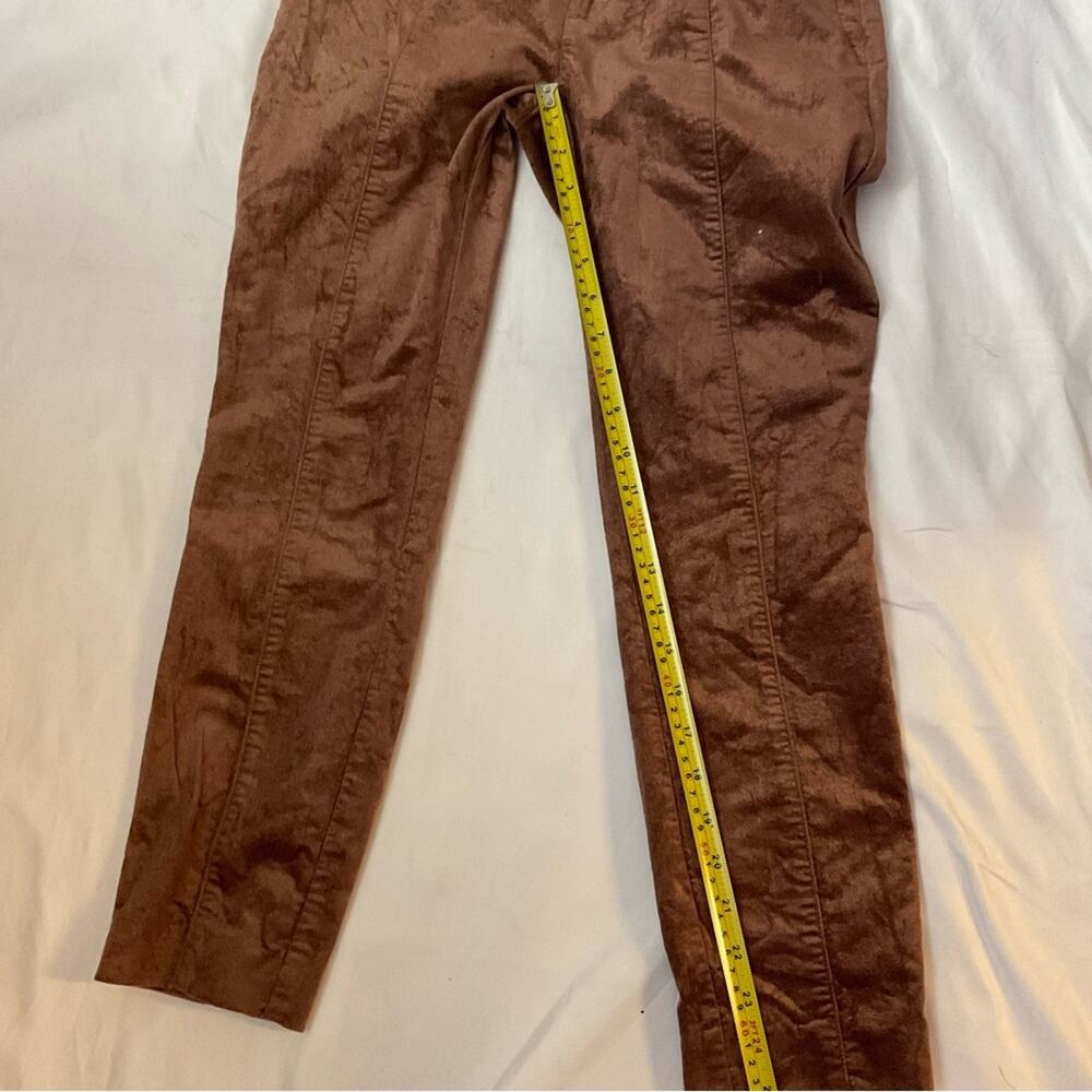Anthropologie The Essential Slim Brown Pants 0 Casual  Boho Slow Fashion Preppy - Picture 7 of 11